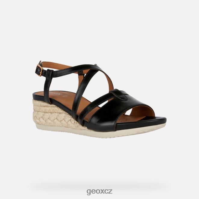 žena ischia corda 4NH06143 Černá Geox