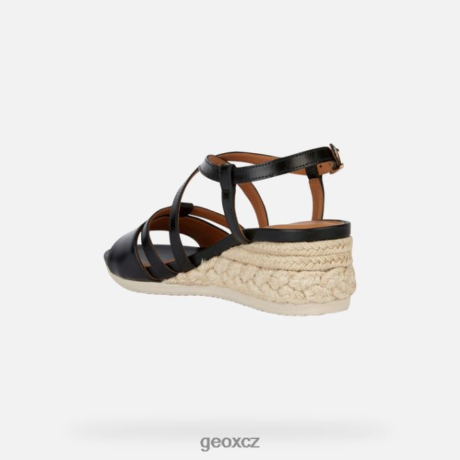 žena ischia corda 4NH06143 Černá Geox