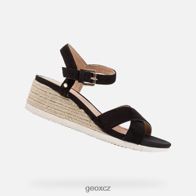 žena ischia corda 4NH06167 Černá Geox