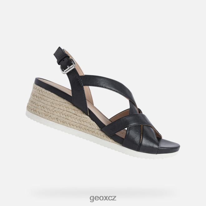 žena ischia corda 4NH06454 Černá Geox