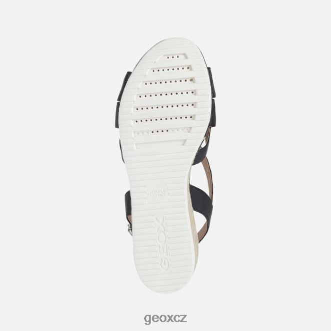 žena ischia corda 4NH06454 Černá Geox