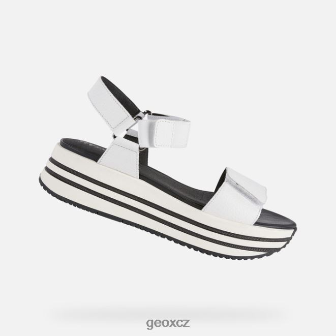 žena sandál kency 4NH06354 bílý Geox