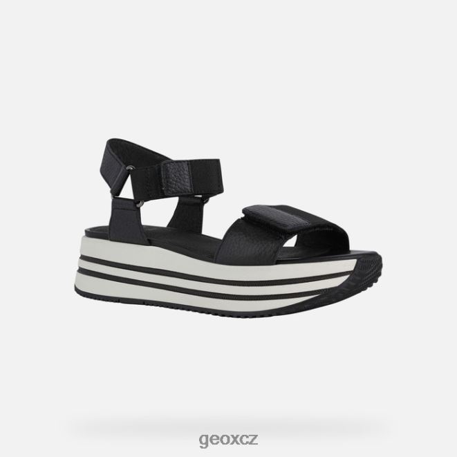 žena sandál kency 4NH06355 Černá Geox