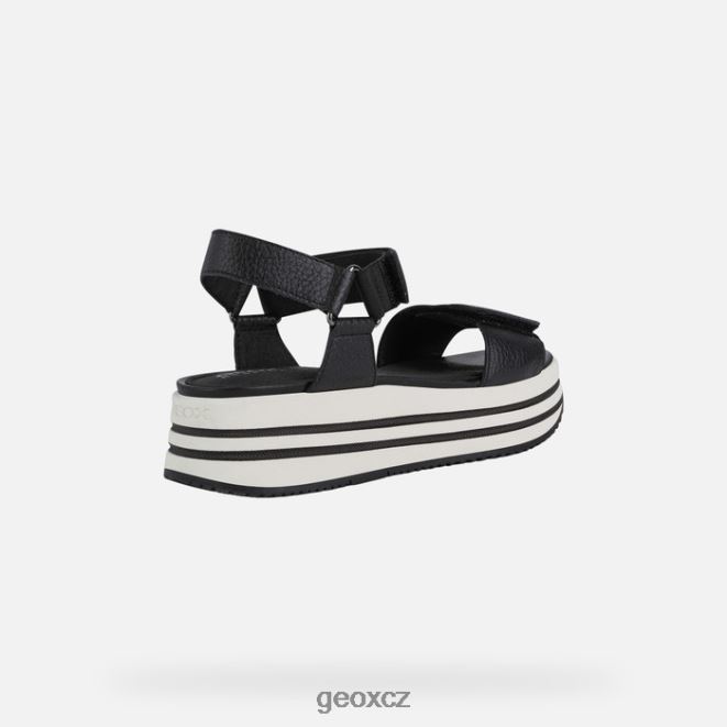 žena sandál kency 4NH06355 Černá Geox