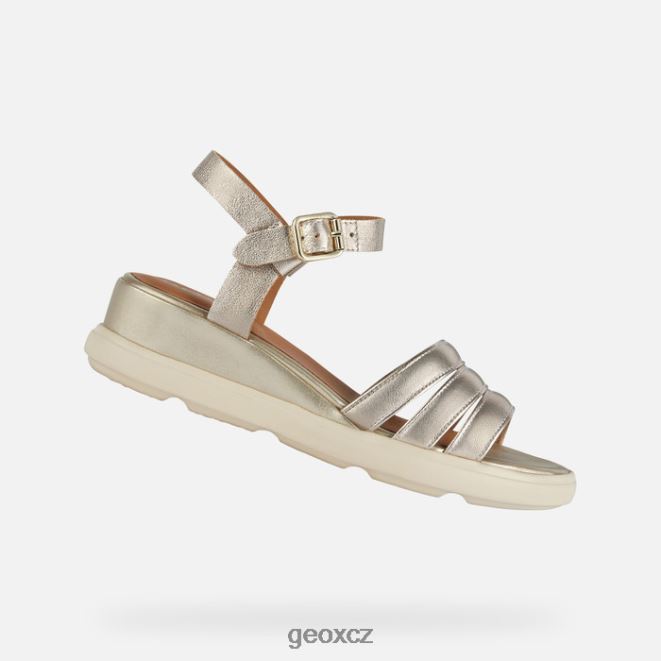 žena v pise 4NH06188 světle zlatá Geox