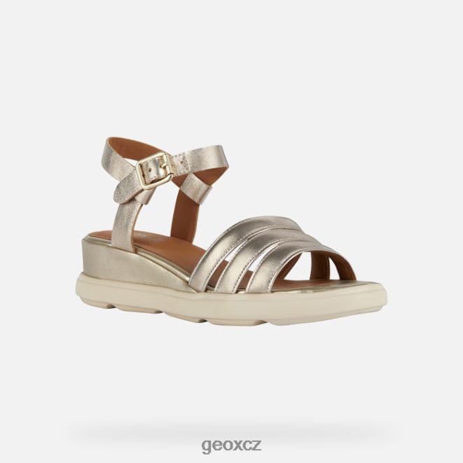 žena v pise 4NH06188 světle zlatá Geox