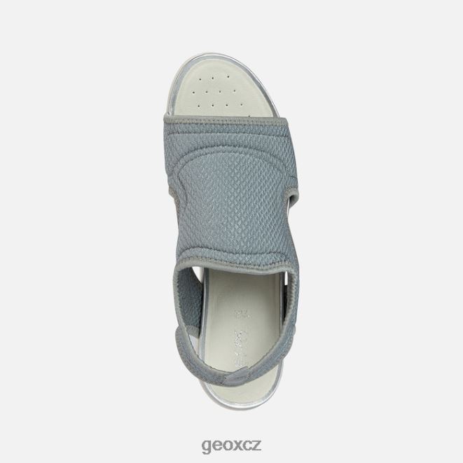 sandál vega žena 4NH06235 světle šedá Geox