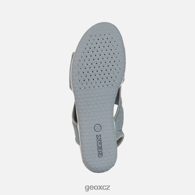 sandál vega žena 4NH06235 světle šedá Geox