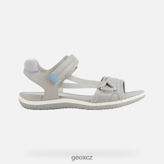 sandál vega žena 4NH06457 světle šedá/světlé avio Geox