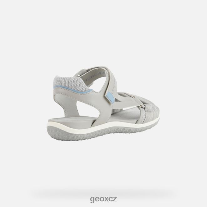 sandál vega žena 4NH06457 světle šedá/světlé avio Geox