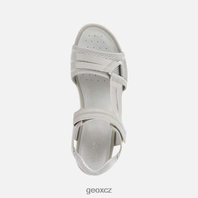 sandál vega žena 4NH06457 světle šedá/světlé avio Geox