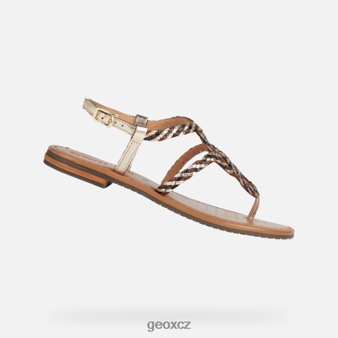 sozy s žena 4NH06205 světle zlatá/černá Geox