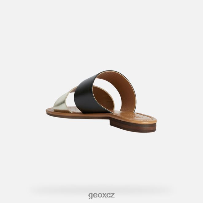 sozy s žena 4NH06207 černá/světle zlatá Geox