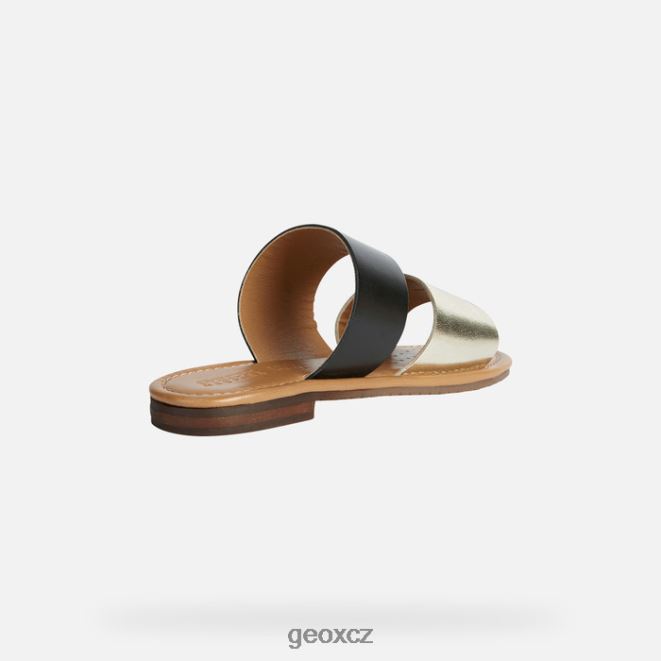 sozy s žena 4NH06207 černá/světle zlatá Geox
