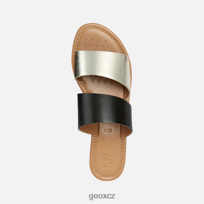 sozy s žena 4NH06207 černá/světle zlatá Geox