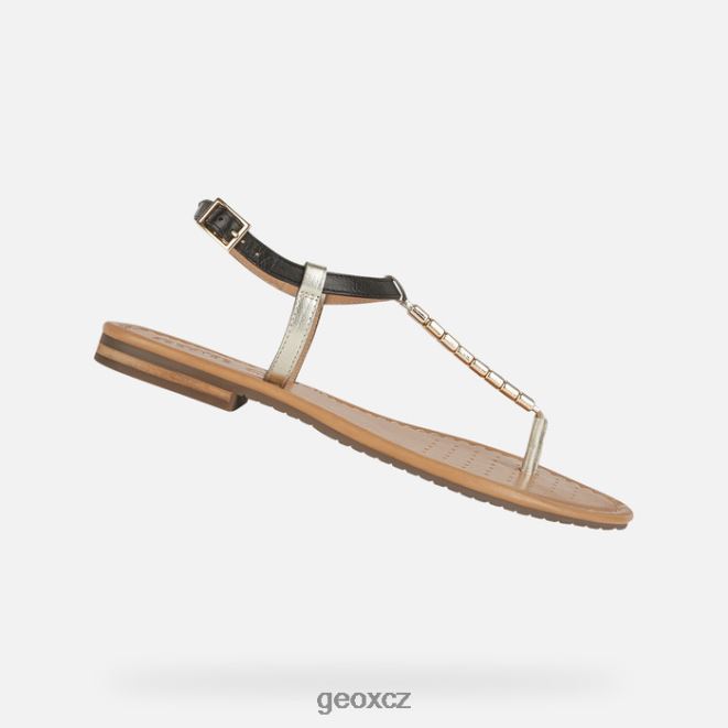 sozy s žena 4NH06519 černá/světle zlatá Geox