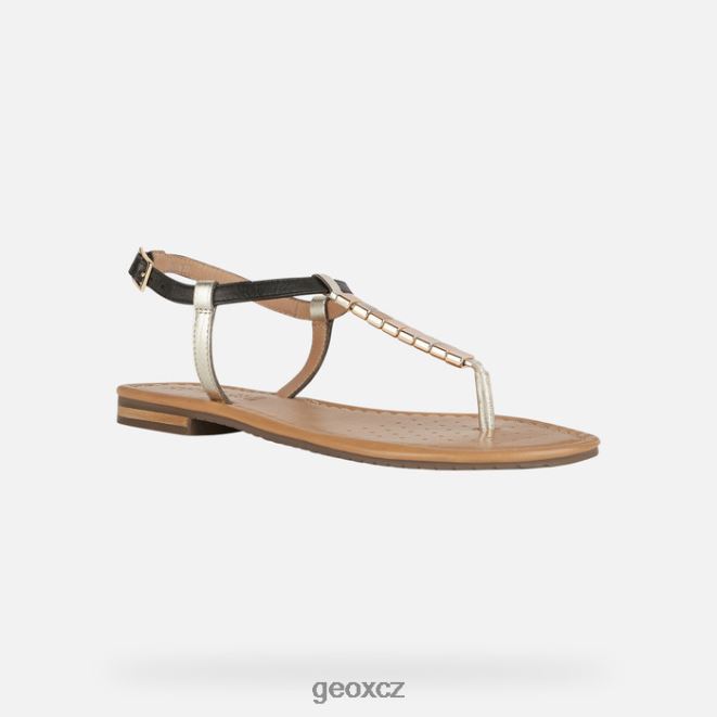 sozy s žena 4NH06519 černá/světle zlatá Geox