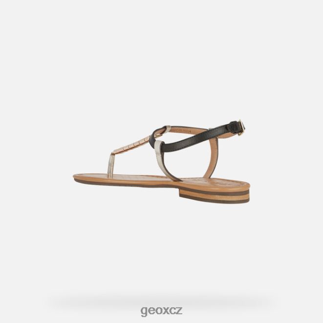 sozy s žena 4NH06519 černá/světle zlatá Geox