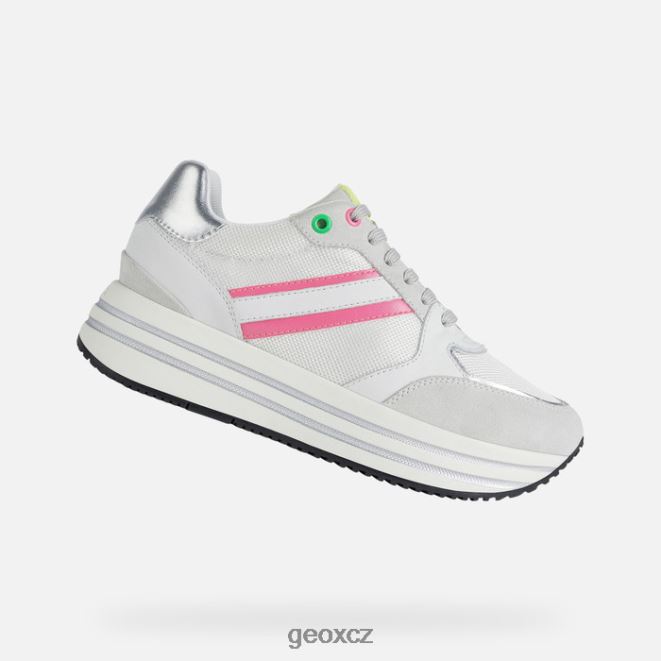 kency žena 4NH06398 bílá/fluo fuchsiová Geox