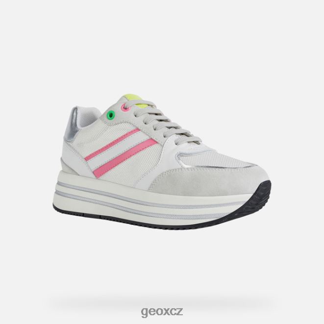 kency žena 4NH06398 bílá/fluo fuchsiová Geox