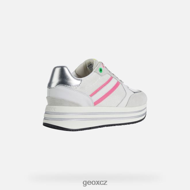 kency žena 4NH06398 bílá/fluo fuchsiová Geox