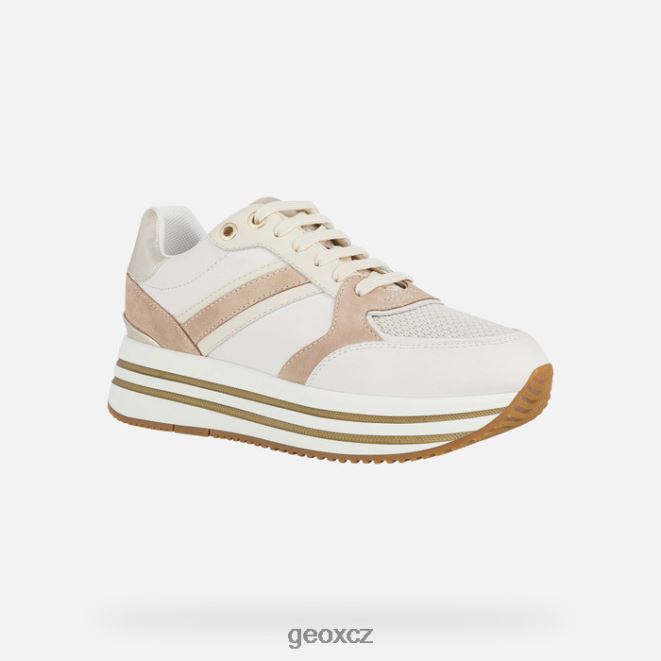 kency žena 4NH06575 off white/dk kůže Geox