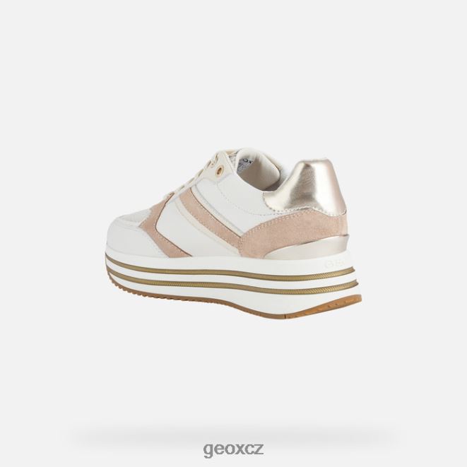 kency žena 4NH06575 off white/dk kůže Geox
