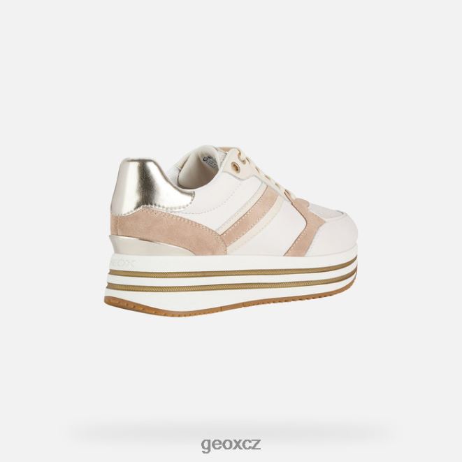 kency žena 4NH06575 off white/dk kůže Geox