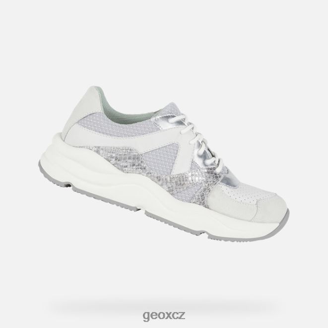 topaziová žena 4NH061740 světle šedá/bílá Geox