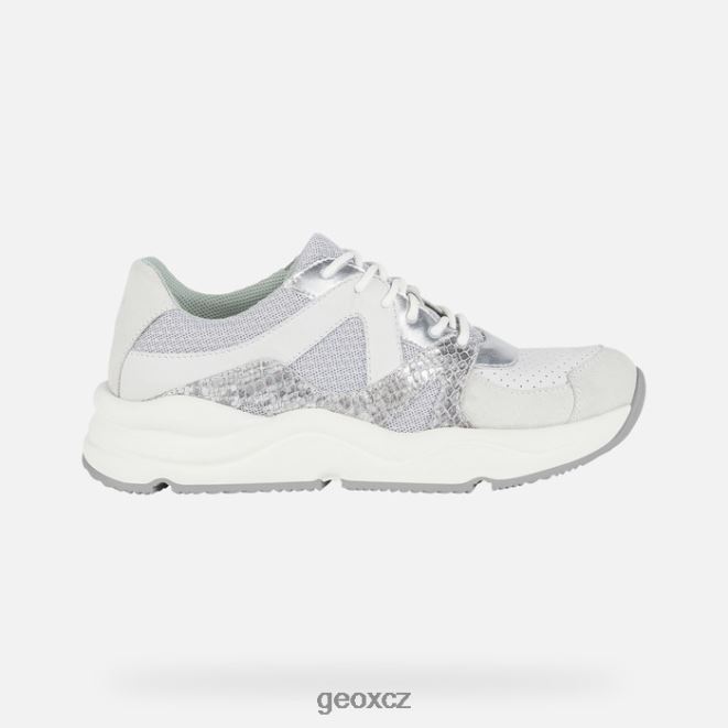 topaziová žena 4NH061740 světle šedá/bílá Geox